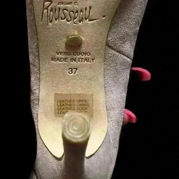 New Jerome C Rousseau tan leather heels sz 37 - Picture 4 of 5